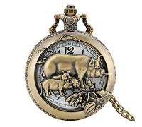 ZALTAS 12 Zodiaco cinese Pocket Watch Dragon Pendant Hollow Design Animal Watch Collana Chain Art