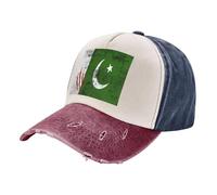 ZALXOZYL Cappellino da Città, Cappello da Baseball in Denim Vintage con Motivo della Bandiera del Pakistan, Stile Urbano Unisex Regolabile per L'Uso in Città 1 One Size