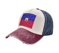 ZALXOZYL Cappellino da Streetwear retrò - Classico Cappello da papà in Denim di Cotone al 100% con Bandiera Patriottica A Blocchi di Colore,per Lo Street Style degli Appassionati di Cinema R One Size