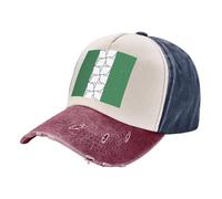 ZALXOZYL Cappello da Camionista retrò con Stampa della Bandiera Nazionale, Berretto da Baseball in Denim con Motivo Vintage per Gli Amanti dello Stile Classico Tibetan Red One Size