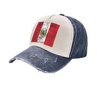 ZALXOZYL Cappello da papà retrò Streetwear con Visiera, in Denim Lavato con Stampa della Bandiera del Suriname, Regolabile in 100% Cotone, Unisex, per Abbigliamento Casual 5 One Size