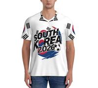 ZALXOZYL Maglietta Collo a V Bandiera di Corea del Sud B Series 4XL