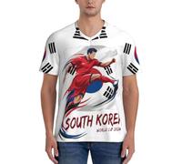 ZALXOZYL Maglietta Collo a V Bandiera di Corea del Sud D Series 2XL