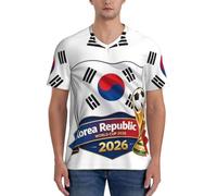ZALXOZYL Maglietta Collo a V Bandiera di Corea del Sud E Series 2XL