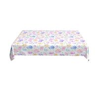 ZALXOZYL Tovaglia per Ricette di Famiglia 152X228 cm Rettangolare, Motivo Stampato, Anti-Schizzi, per Cucinare insieme, Ricordi Colorful 90in