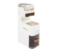 Zalydala Armadietto portaoggetti arrotolabile a 2 livelli, armadietto da bagno con scomparto aromatico e scatola per fazzoletti, organizer salvaspazio con ruote, per bagno, cucina, camera da letto e