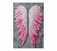 ZAMAEIU Wings Canvas Painting, Ali, Fashion Wall Art Poster, Immagini Decori da parete, per casa soggiorno camera la casaDecoration(rosa)-60x90cm Non incorniciato