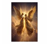 ZAMAEIU Wings Canvas Painting, Doppie Ali, Incontro Brillante, Fashion Wall Art Poster, Immagini Decori da parete, per casa soggiorno camera la casaDecoration(dorato)-20x30cm Non incorniciato