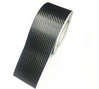 ZAMAKS Nastro adesivo impermeabile in fibra di carbonio opaco 3D nastro adesivo per auto, nastro protettivo per soglia dell'auto, pellicola protettiva impermeabile, 3/5/7/10 cm, Nero , 10cmx10m