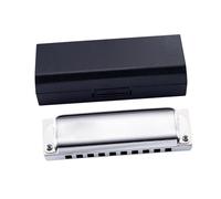 ZAMASS Armonica A Bocca Professionale Armonica Diatonica in Metallo 10 Fori Blues Piccola Armonica Principianti Armonica A Bocca Portatile Strumenti Musicali per Adulti(BB Tone)