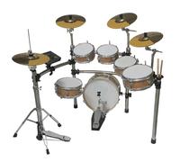 ZAMASS Batteria Elettronica Set di Batteria Elettronica Professionale con Superficie in Plastica Colorata. Accompagnamento di 43 Brani Integrato