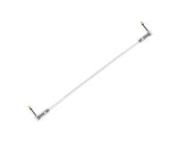 ZAMASS Cavo Audio per Chitarra Cavo di Collegamento per Pedale Effetti per Chitarra da 30 Cm Connettore per Pedale per Chitarra con Spina in Nichel Ad Angolo Retto da 6,35 Mm (Color : White)