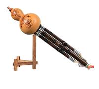 ZAMASS Flauto Cinese Hulusi Hulusi Professional Performance Tipo B Chiave C Piatta Strumento Musicale per Adulti bambù Viola(Painted,C)