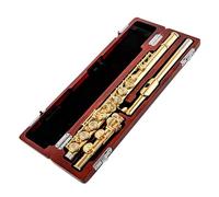 ZAMASS Flauto Traverso Strumenti Flauto Francese in Rame Placcato Oro Flauto in Do A 16 Tasti con Scatola Portaoggetti E Accessori
