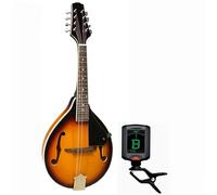 ZAMASS Mandolino per Principiante Set Completo di Strumenti per Mandolino A Otto Corde in Legno Massello Fatto A Mano Tavola Singola Mandolino Singolo Completo(Set 1)