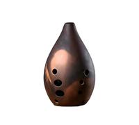 ZAMASS Ocarina Strumento Musicale 10 Fori in Ceramica Xun Ocarina Vintage Affumicato Tao Xun Ocarine EFG Tono Musica Flauto Cinese Tradizionale Strumento Musicale Regali(E Key)