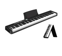 ZAMASS Pianola per Tastiera Pianoforte Elettrico Pieghevole Portatile 88 Tasti per Principianti Adulti Strumenti A Tastiera Professionali Organo Elettronico(Black)