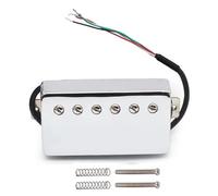 ZAMASS Pickup Set Pickup Humbucker per Chitarra Cavo A 4 Bobine Bobina da 7,5k/15k Splitting Pickup Alnico V per Chitarra Elettrica LP Cromato(B+N)