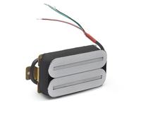 ZAMASS Pickup Set Pickup Humbucker per Chitarra Elettrica Dual Blade Hot Rail in Ceramica A 4 Fili con Asta in Acciaio da 57 Mm Multicolore(Silver)