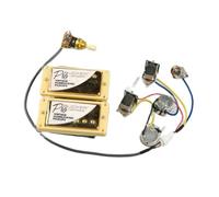 ZAMASS Pickup Set Pickup Humbucker per Chitarra Elettrica LP Standard con Cablaggio PRO Quick Connection Golden Cover(Yellow)