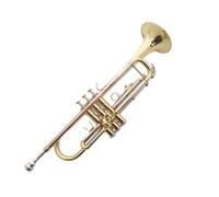 ZAMASS Strumento Tromba Professionale Strumento A Tromba in Si Bemolle in Ottone Tromba Tricolore Strumento A Tromba Tritono Laccato Oro
