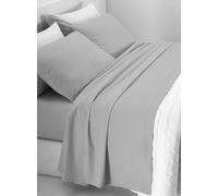 Zambaiti Tessitura Completo Lenzuola Matrimoniale Flanella Tinta Unita + 1 LAVETTE ZUCCHI OMAGGIO | Sopra 240x300 cm, Sotto con Angoli 180x200 cm, 2 Federe 52x82 cm | Antipilling, Art. Frida (GRIGIO)
