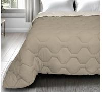 Zambaiti Trapunta Invernale Double Face Bicolore in Morbida Microfibra - Made in Italy - Tessitura Calda, Soffice e Lavabile - Matrimoniale Art. Acapulco (BEIGE)