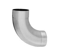 ZAMBELLI Gomito pluviale 85 gradi, monopezzo 80mm Argento | zincato, aggraffato monopezzo, curva tubo elevata protezione anticorrosione, montaggio facile senza saldatura