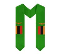 Zambia Bandiera dello Zambia Sciarpa/Stola per la laurea Regali per studiare all'estero Stole e scialli per la giornata internazionale della laurea