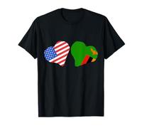 Zambia Stati Uniti America Cuore Zambia Orgoglio Zambia Radici dello Zambia Maglietta