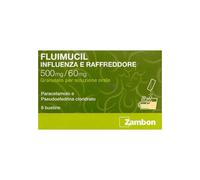 Zambon Company Fluimucil Influenza E Raffreddore 500 mg/60 mg - 8 Bustine