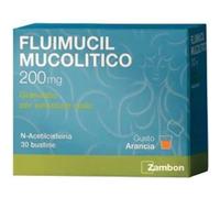 Zambon Company - Fluimucil Mucolitico 200 mg - Granulato Per Soluzione Orale Gusto Arancia 30 bustine