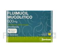 Zambon Company - Fluimucil Mucolitico 600 mg - Farmaco Fluidificante 10 Compresse Aroma Limone