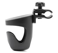 Zamboo Portabicchieri per Passeggino e Buggy - Universale, Antiscivolo e Gommato - Porta Borraccia, Bottiglie Accessorio per Neonati - Facile da Montare - Nero, Grigio