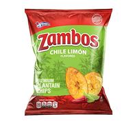 Zambos - Chili Lemon - Chips di banana al gusto di chili e limone - Prodotto in Honduras - 155 grammi