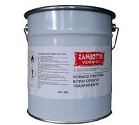 ZAMBOTTO VERNICI Vernice Finitura Nitro Cerata Trasparente Lucida o Satinata Per Legno Da 1 A 25 Litri (5 Litri, Satinato 30 gloss)