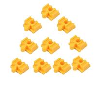 Zambuph 10 pezzi di adattatore per binari di treni in legno per kit costruzione giocattoli, giochi costruzione, grigio, Giallo