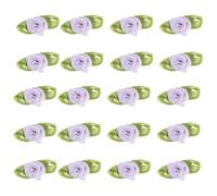 Zambuph 100 pacchi/lotto Bellissime decorazioni per ogni occasione Fiori a nastro in raso per un tocco di Per eleganza Fiori a nastro in raso, viola pallido