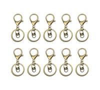 Zambuph 10x moschettoni durevoli chela di aragosta per portachiavi da appendere artigianato o decorazioni portachiavi in metallo moschettoni in metallo, Ciano antico