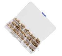 Zambuph 210x Versatilità al Dadi con testa in acciaio zigrinato filettato per qualsiasi applicazione Set di dadi per rivetti assortiti in rame