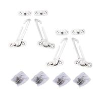 Zambuph 4 ganci e fibbie per finestre rimovibili, sinistra e destra, fermavetri in acciaio inossidabile per una maggiore sicurezza