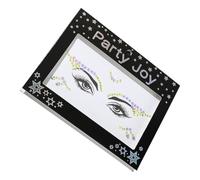 Zambuph Adesivi con strass per sopracciglia per occhi Bling Beads Crystal Face Trucco Gioielli fai da te Nail Art per le donne Forniture per festival, HF-106 giallo