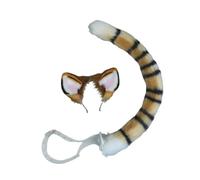 Zambuph Bambini Vestono Code Orecchio Giocando Giocattolo Carnevale Con Orecchie E Code Cosplay Orecchie E Coda Di Tigre Set Per Donne Ragazze Divertimento Per Feste Di Halloween