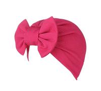 Zambuph Berretto Turbante dallo Stile Versatile Accessori alla Moda Facile da Indossare Copricapo alla Moda Cappello con Cofano con Fiocco. Cappello Turbante, Rosa Rossa