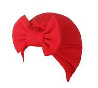 Zambuph Berretto Turbante dallo Stile Versatile Accessori alla Moda Facile da Indossare Copricapo alla Moda Cappello con Cofano con Fiocco. Cappello Turbante, Rosso Brillante