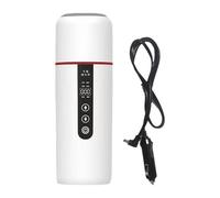 Zambuph Bollitore elettrico per auto da 12 V e 24 V, comodo per chi viaggia spesso, che può gustare bevande calde e schermo LED per visualizzare la, bianco, 7x22.5 cm