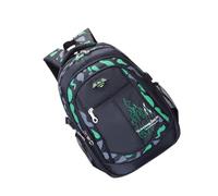 Zambuph Borsa da scuola per ragazzi adolescenti - Zaini da giorno in nylon impermeabile a rete di grande capacità per bambini non tossici tutti i giorni, Verde