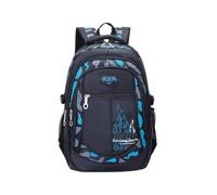 Zambuph Borsa da scuola per ragazzi adolescenti - Zaini da giorno in nylon impermeabile a rete di grande capacità per bambini non tossici tutti i giorni, Blu