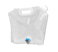 Zambuph Borsa per l'acqua Portatile con beccuccio Contenitore Pieghevole Riutilizzabile Emergenza Campeggio Cibo Viaggio Accessori per Bevande vuote, 10L, Bianco
