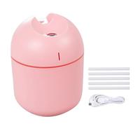 Zambuph Camera da letto Scrivania LED Umidificatore Bambino 250 ml Olio essenziale Diffusore d'aria Nebulizzatore freddo Atomizzatore Dormitorio Forniture per la casa, Rosa 5 bastoncini